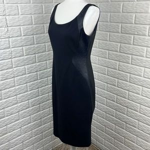Elie Tahari Navy Blue Bernice Wax fabric animal print sheath dress size 8 NWT